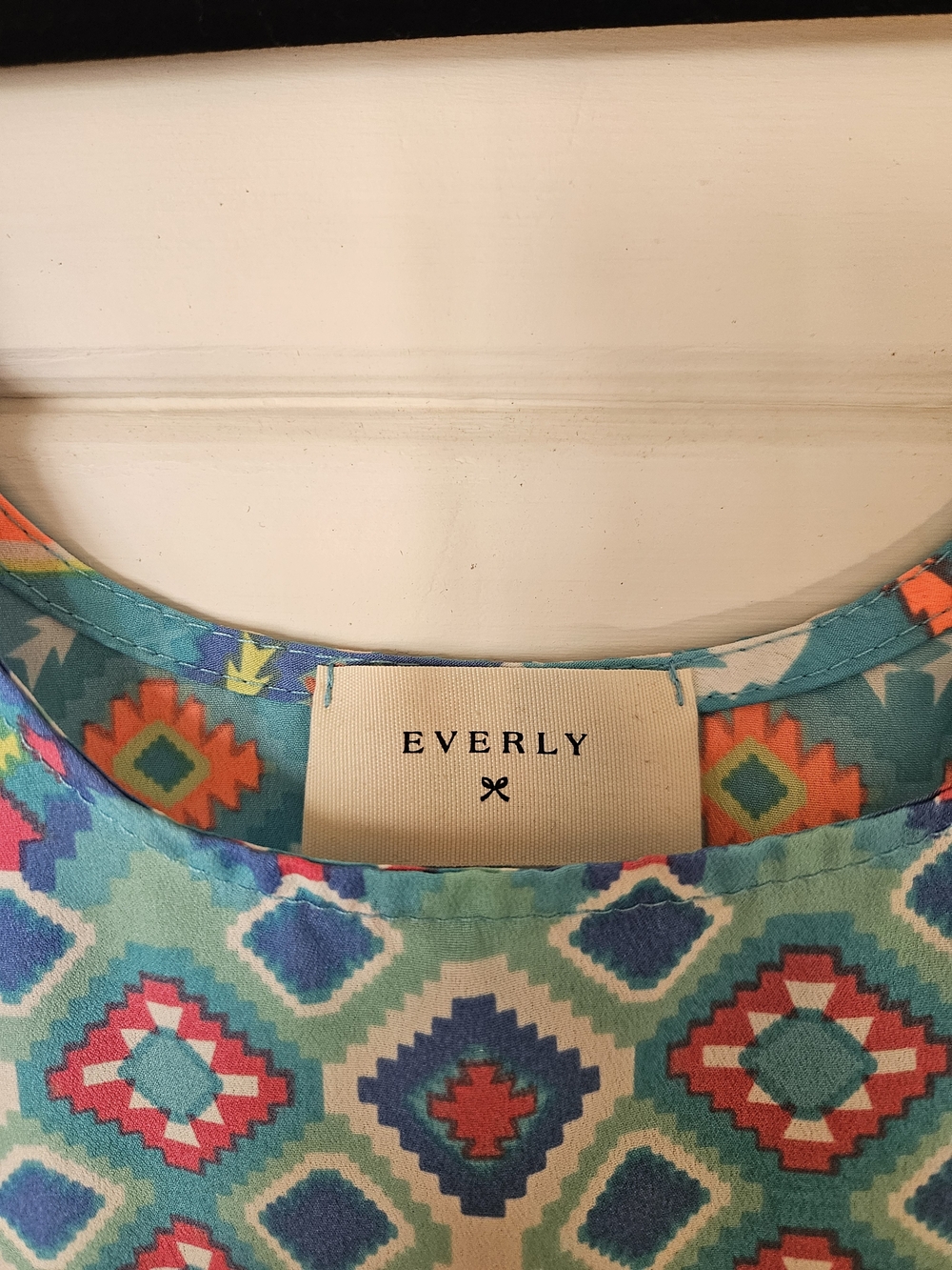 Everly Multi-Color Aztec Tank Top (S) - Picture 3 of 5